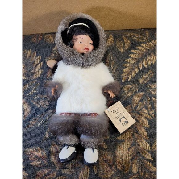 Collectible Memeluck Fur Porcelain Doll with Original Tags - Picture 1 of 11